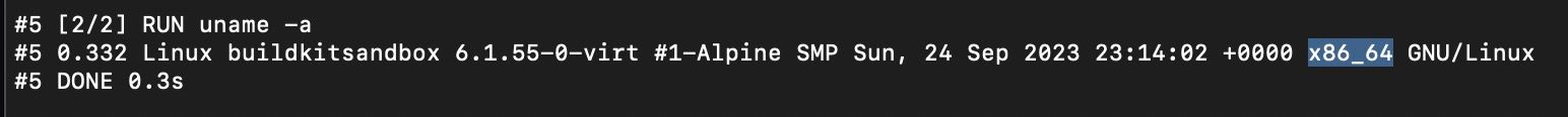 Output from Colima VM